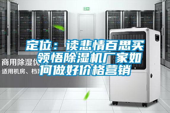 定位：讀悲情百思買(mǎi) 領(lǐng)悟除濕機(jī)廠家如何做好價(jià)格營(yíng)銷