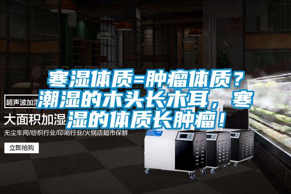 寒濕體質=腫瘤體質？潮濕的木頭長木耳，寒濕的體質長腫瘤！
