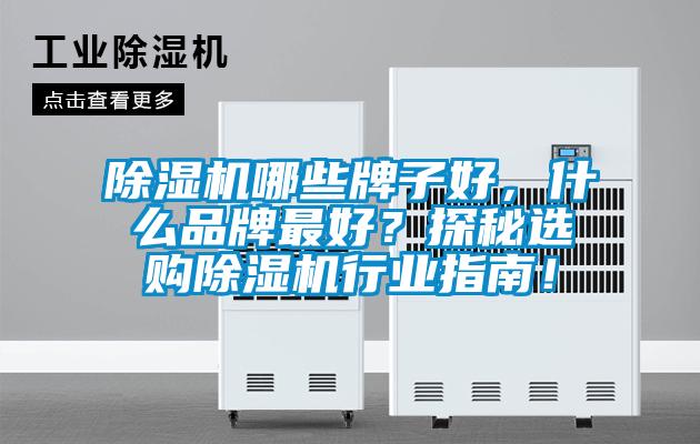 除濕機(jī)哪些牌子好,什么品牌最好?探秘選購除濕機(jī)行業(yè)指南!