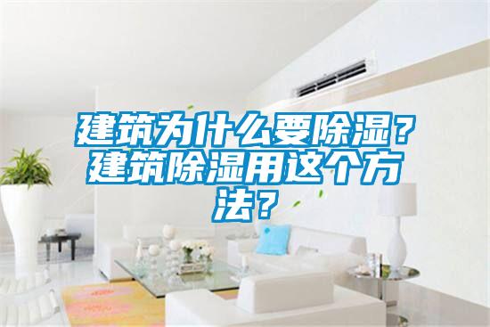 建筑為什么要除濕?建筑除濕用這個方法?