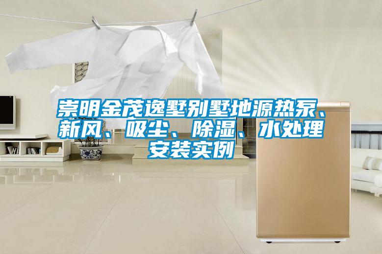 崇明金茂逸墅別墅地源熱泵、新風(fēng)、吸塵、除濕、水處理安裝實(shí)例