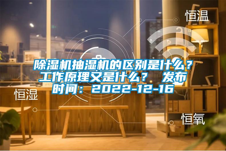 除濕機抽濕機的區別是什么?工作原理又是什么? 發布時間:2022-12-16