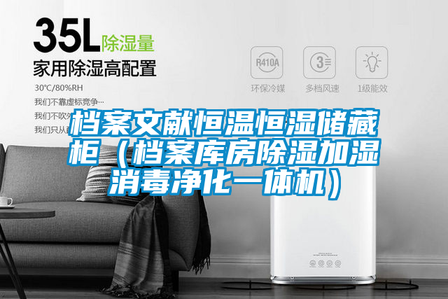 檔案文獻恒溫恒濕儲藏柜(檔案庫房除濕加濕消毒凈化一體機)