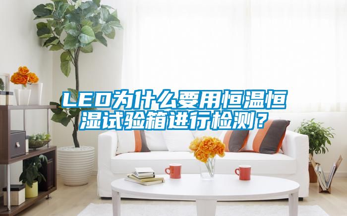 LED為什么要用恒溫恒濕試驗箱進行檢測？