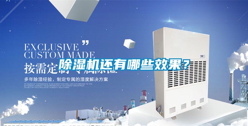 除濕機還有哪些效果?