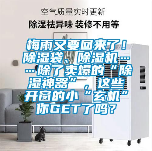 梅雨又要回來了！除濕袋、除濕機……除了賣爆的“除濕神器”，這些開窗的小“玄機”你GET了嗎？